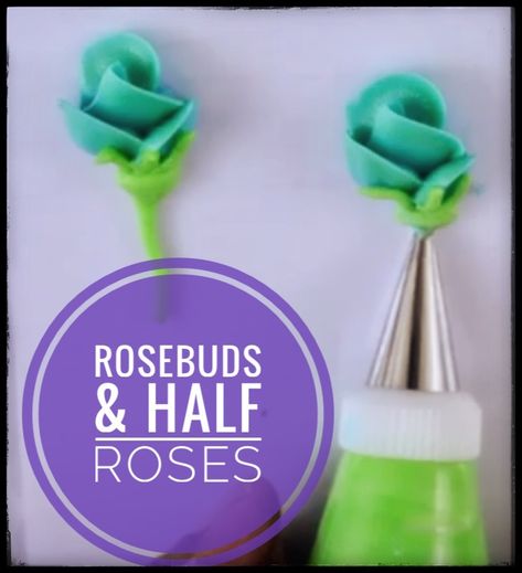 How to pipe using buttercream or royal icing How To Pipe A Rose, Cake Decorating Roses, Basic Cake Decorating, Piping Buttercream, Buttercream Roses, Buttercream Cake Decorating, Basic Cake, Rose Bud, Buttercream Cake