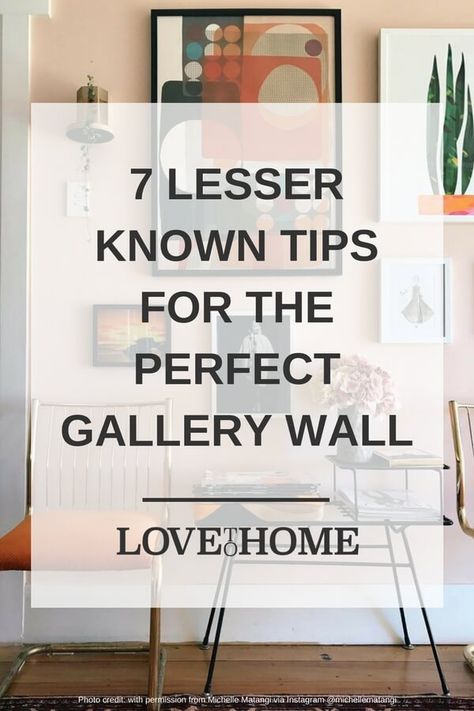 Fancy making a gallery wall but don't want it to look like a cliche? Here are 7 lesser known tips for creating the perfect gallery wall that you're going to want to pay attention to. Photo credit @michellematangi via Instagram Off Center Gallery Wall, How To Start A Gallery Wall, How To Build A Gallery Wall, How To Design A Gallery Wall, Gallery Wall How To, Bathroom Gallery Wall Ideas, How To Create A Gallery Wall, How To Make A Gallery Wall, How To Gallery Wall