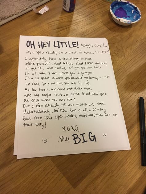 Big/ Little Gifts, Big Lil Cheer Gifts, Big And Lil Gift Ideas, Big Little Cards, Big Little Banner Ideas, Big Little Instagram Captions, Big And Little Baskets Ideas, Big Little Diy Gifts, Big And Little Gift Ideas