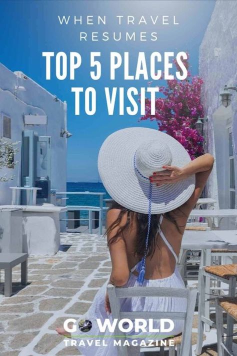 Top 5 Places Travelers Want to Visit When Travel Resumes: We're all eager to explore the world again. Here's where travelers want to go when travel resumes. Canadian Culture, Travel Movies, Caribbean Destinations, Luxury Travel Destinations, Travel Tops, Greece Vacation, Beautiful Travel Destinations, Place To Visit, Travel Places