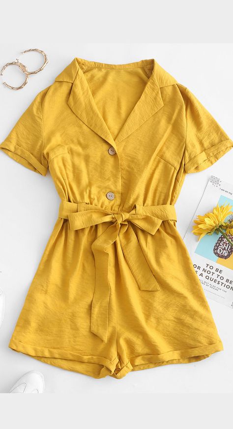 Yellow Romper Outfit, Romper Outfit Summer, Prom Romper, Yellow Prom Dress Long, Black Dress Outfit Casual, Summer Romper Outfit, Yellow Jumpsuit, Yellow Romper, Prom Dresses Yellow