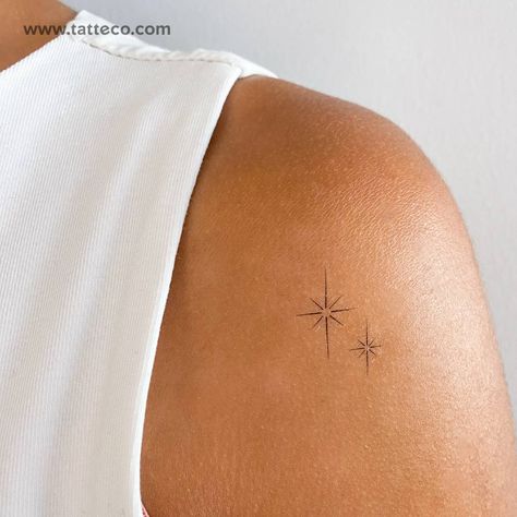 Shining north stars temporary tattoo done on the North Star Tattoos, Small Star Tattoos, Small Girly Tattoos, M Tattoos, Star Tattoo Designs, Small Pretty Tattoos, Star Tattoo, Girly Tattoos, Subtle Tattoos