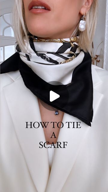 sofievalkiers on March 7, 2024: "My favourite scarf hack 💙 jewelry: @valkiersjewellery / scarf: @hermes #scarfhack #hacks #fashionhack #scarftutorial #hermes #hermess..." Tie For Women Outfits, French Scarf Style, Hermes Scarf Tying, Hermes Scarf Outfit, Scarf Tying Tutorial, Scarf Hermes, French Scarf, Scarf Wearing Styles, Hermes Twilly Scarf