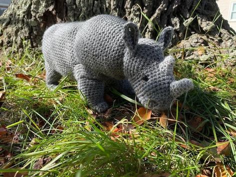 Rhino Amigurumi Crochet Pattern | Etsy Rhino Amigurumi, Darning Needle, Needle Crochet, Double Pointed Knitting Needles, Circular Knitting Machine, Christmas Gift Card Holders, Basic Sewing, Knitting Machine Patterns, Cat Amigurumi