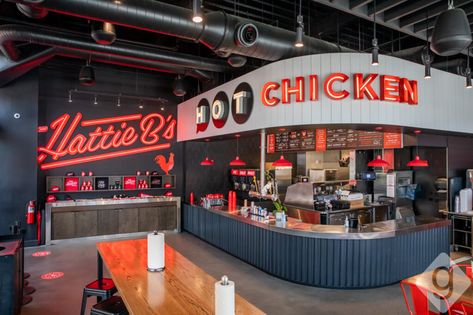 Burger Restaurant Design, Fast Food Restaurant Design, Broadway Nashville, Chicken Brands, Fried Chicken Restaurant, Chicken Restaurant, Chicken Shop, Nashville Hot Chicken, Fast Casual Restaurant