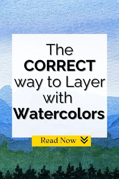 Layering is one of the foundational techniques to watercolor painting. Learn the why you should layer and the correct way to do it! Learn more below: Learning To Watercolor Paint, Watercolor Layering Tutorials, Making Watercolor Paint, Watercolor Markers Tutorials, Watercolor Methods, Diy Watercolor Paint, Watercolor Layers, Beginner Watercolor Painting, Abstract Watercolor Paintings Tutorials