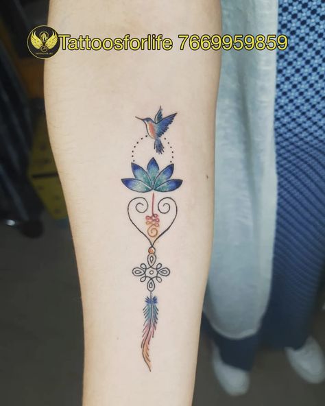 bird tattoo, unalome tattoo, feather tattoo, lotus tattoo Unalome Feather Tattoo, Tattoo Feather, Tattoo Lotus, Unalome Tattoo, Bird Tattoo, Lotus Tattoo, Feather Tattoo, Birds Tattoo, Forearm Tattoo