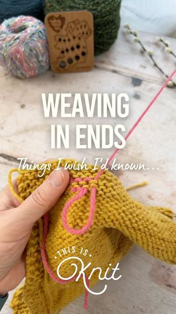 How To Weave In Ends Knitting, Weaving In Ends Knitting, How To Weave In Ends Crochet, Weave In Ends Knitting, Knitting Tricks, Yarn Tutorials, Knitting Hacks, Kids Knitting Patterns, Knitting Help