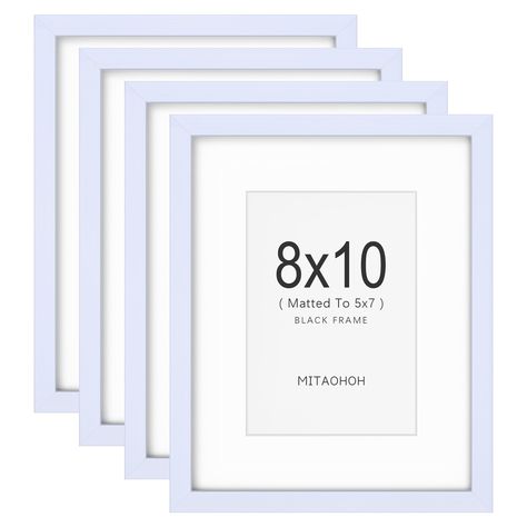 PRICES MAY VARY. 【Classic & Durable】: Sturdy frame with high definition plexiglass cover, lighter,clearer and more shatterproof. The hanging picture frames will protect your photo and give a clear view. 【Double Sized Design】: Black 8x10 inch picture frame perfects for Pictures 5x7 with Mat or 8x10 Without Mat. 【Easy Mounting】: With sawtooth hangers and spring clips on the back, this sturdy photo frame can be hung horizontally or vertically. Please remember to peel off the protective films on bot Picture Frame Set, 8x10 Picture Frames, Hanging Picture Frames, Diy Picture Frames, Tabletop Display, Picture Frame Sets, 10 Frame, Style Photo, Table Top Display