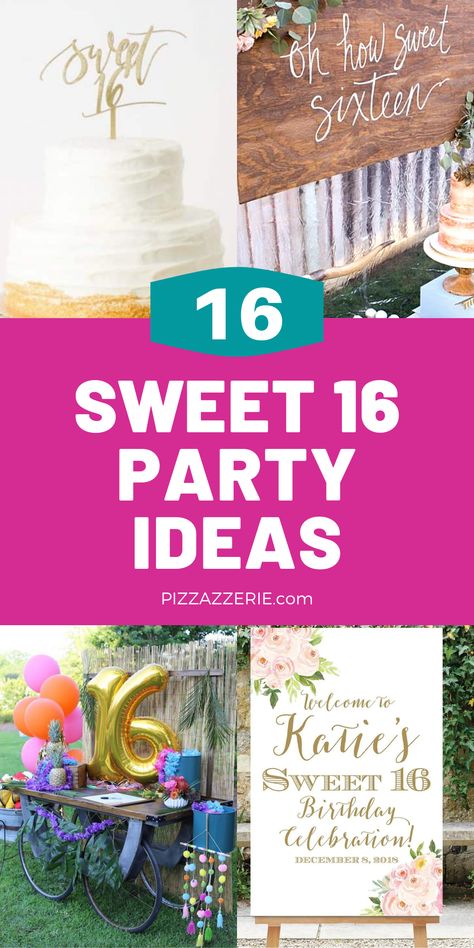 Sweets 16 Party Ideas, Themes For Sweet 16, Sweet 16 Birthday Party Themes, 16 Birthday Party Themes, Sweet 16 Dinner Party Ideas, Sixteenth Birthday Ideas, 16th Birthday Themes, Sweet 16 Birthday Party Ideas, 16 Birthday Party Ideas