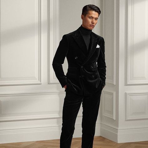 Hoco Outfits For Guys, Mens Velvet Suit, Prom Outfits Men, Velvet Blazer Outfit, Prom Outfits For Guys, Black Velvet Suit, Black Outfit Men, Black Suit Men, Fancy Suit