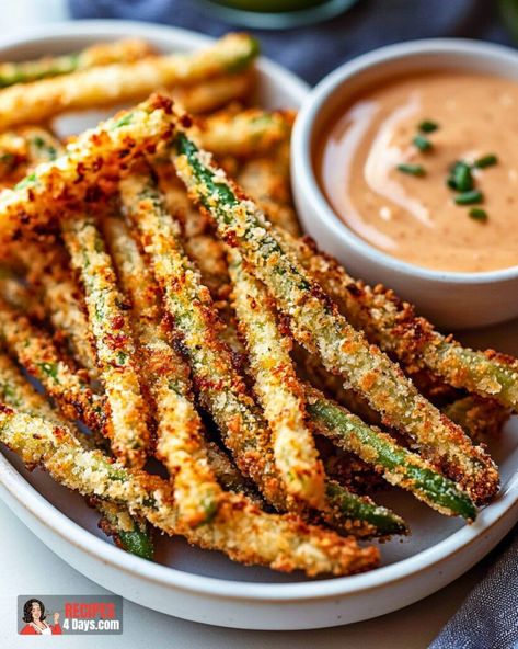 Air Fryer Beans, Home Fries Air Fryer, French Fry Substitute, Green Beans Air Fryer, Air Fried Green Beans, Air Fryer Green Beans, Green Bean Fries, Fried Veggies, Fried Beans