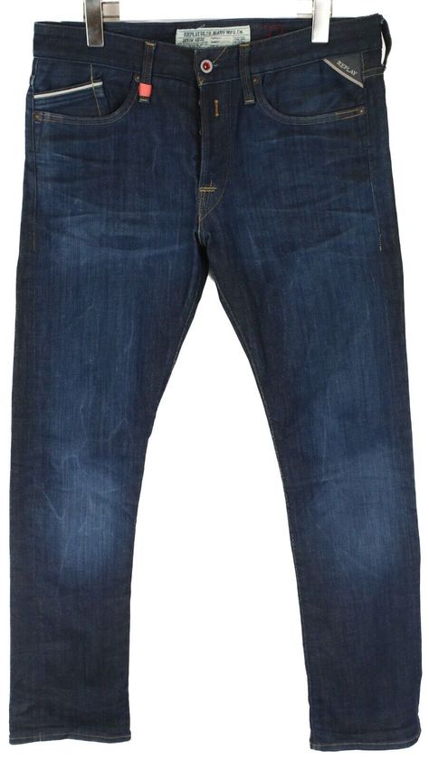 REPLAY Waitom M983 Jeans Men's W32/L32 Regular Fit Whiskers Faded Some changes in the fabric wash may appear. Please pay attention that producer's provided size and our given measurements may differ because of the fit. SIZE | W32/L32 | It is producer's provided size. We also provided all the measurements (inch & cm) in the added photos so that you could check if the item really fits you! CONDITION | No defect: the item has no visible defects and is in a very good condition! MEASUREMENTS | You can find all the measurements in the added pictures! Our items are usually provided in INTERNATIONAL/USA/UK/IT/EU sizes. Sometimes the measurements by the producer can be different from ours because of the fit/model. Keep in mind that the items have been measured by hand, laid flat, and in a still pos Be Different, Keep In Mind, Pay Attention, Mens Jeans, Fitness Models, Fabric