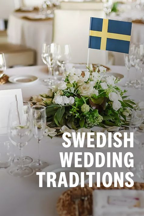 Finnish Wedding Traditions, Scandinavian Wedding Traditions, Swedish Wedding Cake, Swedish Summer Wedding, Swedish Wedding Traditions, Swedish Wedding Decoration, Danish Wedding Traditions, Swedish Wedding Dress, Scandinavian Wedding Dress