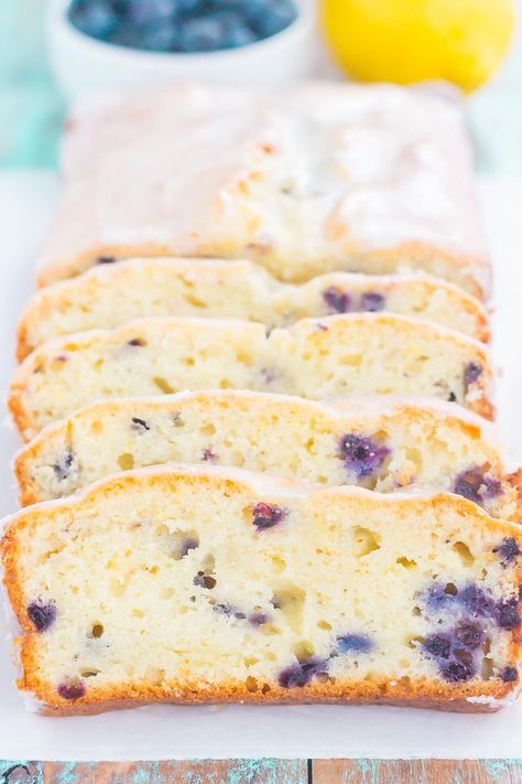 This Lemon Blueberry Bread is perfectly sweet, moist, and simple to make. An easy lemon glaze adds a touch of sweetness that makes this bread perfect for breakfast or dessert! #ad #krusteaz Easy Lemon Glaze, Krusteaz Recipes, Blueberry Bread Recipe, Blueberry Muffin Mix, Lemon Blueberry Loaf, 5 Guys, Blueberry Loaf, Bread Ideas, Lemon Blueberry Bread