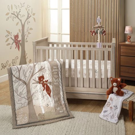 Crafted with the softest fabrics and adorned with adorable fox and woodland creatures, our new Treetop Fox 3-Piece Crib Bedding Set brings the magic of the woods right into your nursery. 🦊🤎🌲 Fox Bedding, Fox Baby Blanket, Woodland Tree, Toddler Sheets, Lambs & Ivy, Baby Crib Bedding Sets, Cinnamon Color, Animal Wall Decals, Tree Nursery