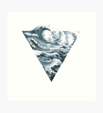 Ocean Triangle Tattoo, Water Tatoos Waves, Water Element Tattoo Ideas, Geometric Water Tattoo, Water Waves Tattoo, Water Tattoo Ideas Ocean, Water Tattoo Men, Water Tatoos, Water Element Tattoo