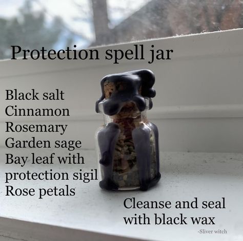 What To Do With A Spell Jar, Jar Spells Witchcraft Protection, Jar Spells Protection, Protection Spells For Someone Else Jar, Witchcraft Potions For Beginners, Protection Potion Recipe, Protection Spell Bottle, Spells Jars For Beginners, Protection Spells For A Loved One Jar