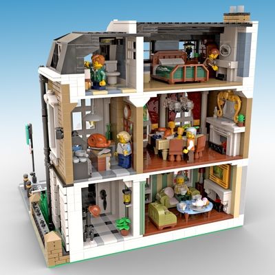 Easy Lego Houses To Build, Cute Lego House Ideas, Lego House Exterior, How To Build Lego Stuff, Lego Ideas House, Lego Apartment Ideas, Build Lego Ideas, Lego Farmhouse, Lego Town Ideas