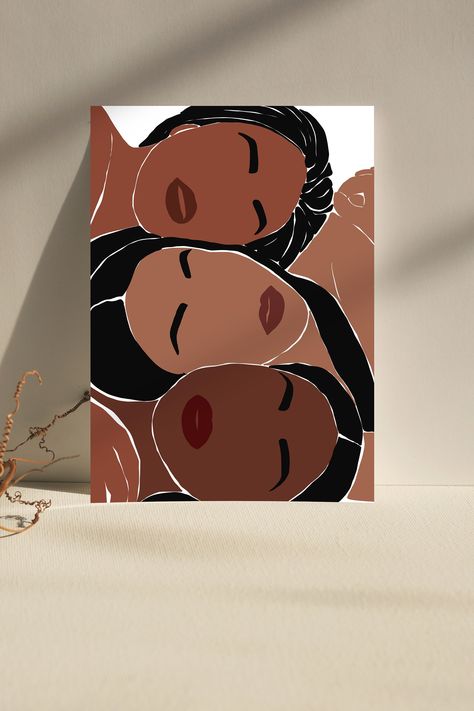 Black Women Paintings, Black Woman Drawing, Black Woman Painting, Boho Woman, Istoria Artei, Women Painting, Simple Canvas Paintings, Cute Canvas Paintings, Black Art Painting