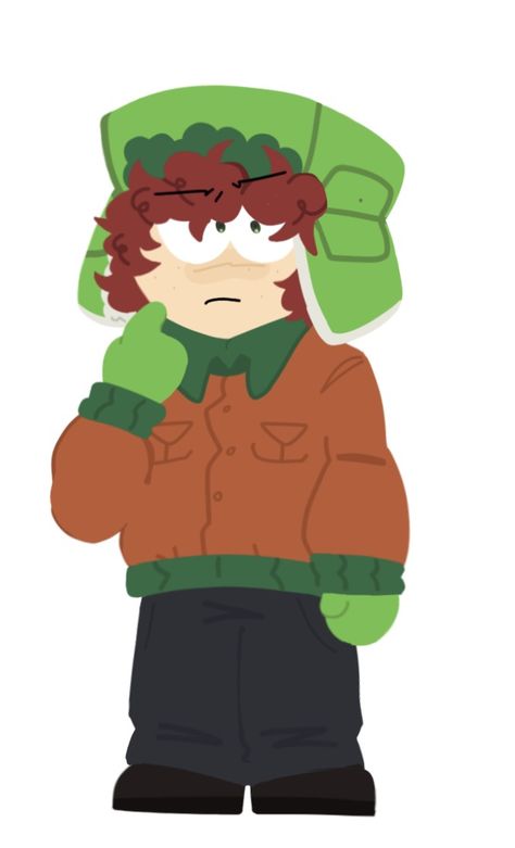 also mine (i know the feet look really wonky) #kylebrovoski #kylesouthpark #southparkkyle #southpark #southparkfanart #fanart #art Trans Kyle Broflovski Fanart, Kyle Broflovski Fanart Cute, The Fractured But Whole Fanart, Kyle Without Hat, Kyle Broflovski Without Hat, Ike South Park Fanart, South Park Body Base, South Park Fanart Kyle, Kyle Fanart South Park