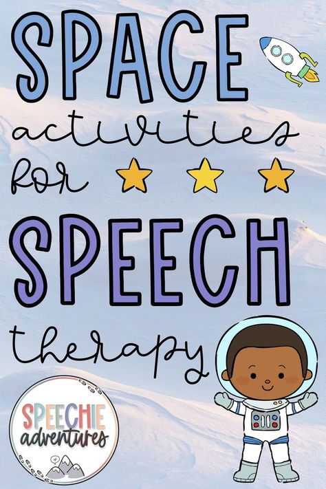 Space themed digital and printable activities and freebies for speech and language therapy! Space Speech Therapy Activities, Outer Space Speech Therapy Activities, Space Theme Speech Therapy, Speech Therapy Monthly Themes, Speech Therapy Printables, Speech Therapy Activities Articulation, Speech Therapy Activities Elementary, Speech Therapy Book Companions, Kids Speech Therapy