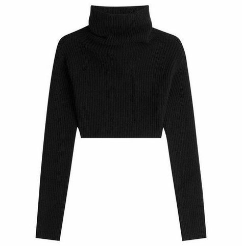 Turtleneck Crop Top Outfit, Crop Top Outfit Ideas, Top Outfit Ideas, Turtleneck Crop Top, Cropped Turtleneck Sweater, Crop Tops Shirts, Turtle Neck Shirt, Crop Tops Black, Crop Top Outfit