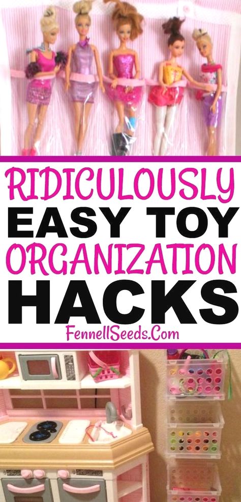 #organization #storage #organizer #organizationhacks Girls Toy Organization, Girls Bedroom Organization, Barbie Organization, Girls Room Organization, Doll Organization, Toy Room Organization, Kids Bedroom Organization, Small Playroom, Doll Storage