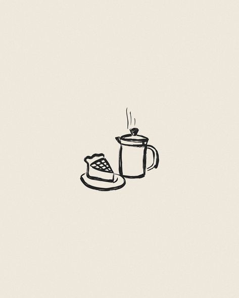 Cute café themed illustration collection ☕️ 165 line art icons available in my @creativemarket shop Coffee Drawings Simple, Coffee And Cake Illustration, Drip Coffee Illustration, Bagel Doodle, Cute Product Design, Cafe Illustration Drawing, Tea Doodle Art, Coffee Drawing Ideas, Coffee Illustration Graphics