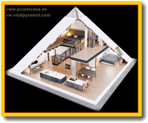 Therapeutic Pyramid Products Pyramid House, Starověký Egypt, Pyramid Building, Triangle House, A Frame House, Modern Architecture House, Modern House Plans, House Architecture Design, Wooden House