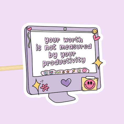 Work Stickers, Make Your Own Stickers, Self Love Affirmations, Self Worth, Love Affirmations, Positive Affirmation, Add Ons, Purple Aesthetic, Aesthetic Stickers