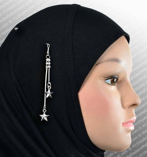 Falling Stars Hijab Pin # 15 in Silver - MiddleEasternMall Hijab Ideas, Hijab Accessories, Harry Potter Oc, Falling Star, Stylish Hijab, Hijab Pins, Falling Stars, Stick Pins, Hijab Style