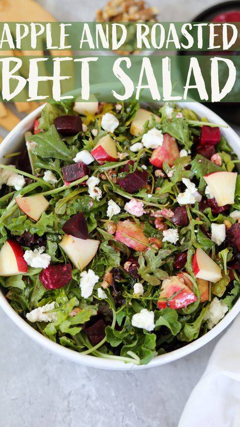 Roasted Beet Salad with Goat Cheese Salad With Goat Cheese Recipes, Roasted Beet Salad With Goat Cheese, Roasted Beets With Goat Cheese, Roasted Beats, Beets And Goat Cheese, Beet And Goat Cheese Salad, Beet Goat Cheese Salad, Beet Salad With Goat Cheese, Roasted Beets Recipe