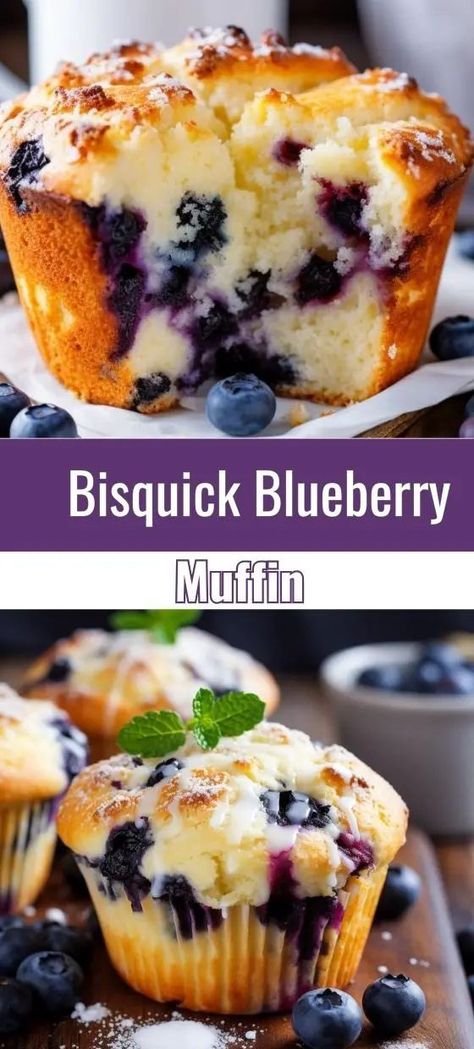 Delicious Bisquick Blueberry Muffin Recipe Blueberry Muffin Recipe, Blueberry Muffin, Muffin Recipe, Blueberry Muffins, Grocery List, Food Waste, Meal Planner, Blueberries, All In One