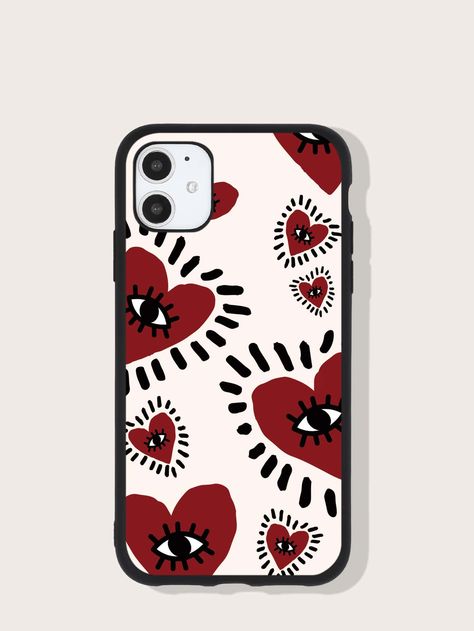 Heart Eye Painting, Ideas Para Pintar Tu Funda, Phone Case Painting Ideas, Iphone13 Case, Phone Cover Painting, Custom Phone Cases Ideas, Phone Case Painting, Painted Phone Case, Painting Phone Case