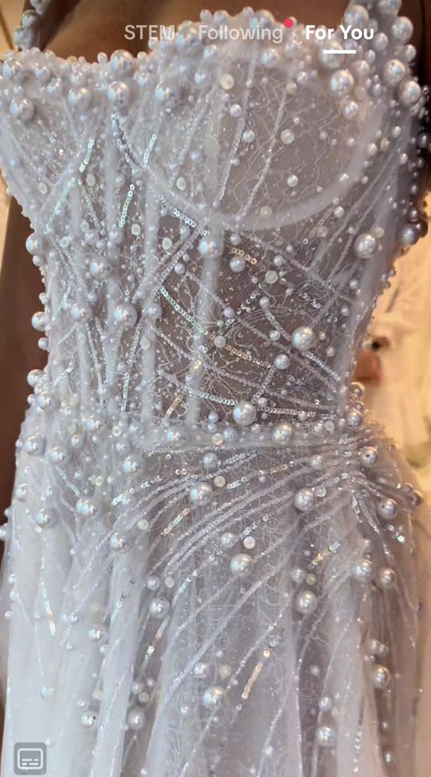 Pearl Beaded Mermaid Wedding Dress, Pearl Detail Wedding Dress, Pearl Beaded Wedding Dress, Drop Waist Wedding Dress, Formal Wedding Dresses, Rhinestone Wedding Dress, 4th Of July Wedding, Statement Dresses, Pearl Wedding Dress