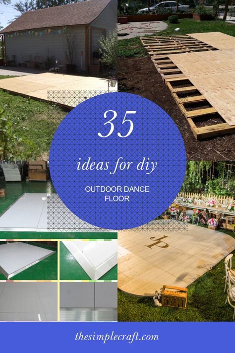 Diy Outdoor Dance Floor Wedding, Diy Backyard Dance Floor, Diy Dance Floor Indoor, Backyard Wedding Dance Floor Diy, Diy Dance Floor Wedding Cheap, How To Make A Dance Floor, Outdoor Wedding Flooring, Pallet Dance Floor Wedding, Temporary Outdoor Flooring Ideas