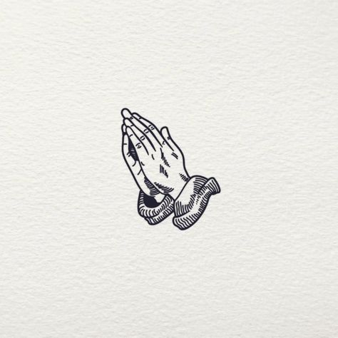 Prayer Hands Tattoo, Pray Tattoo, Praying Hands Tattoo, Bible Tattoos, Pola Tato, 달력 디자인, Jesus Tattoo, Small Hand Tattoos, Cool Small Tattoos