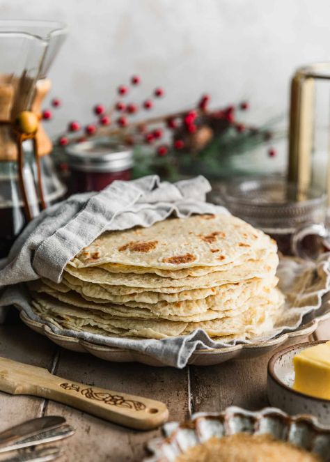 Lefse Recipe, Norwegian Pancakes, Homemade Flour, Beautiful Recipes, Cardamom Buns, Homemade Flour Tortillas, Norwegian Christmas, Norwegian Food, Pastry Board