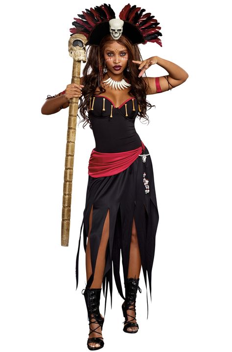 Voodoo Queen Adult Costume Voodoo Priestess Costume, Priestess Costume, Voodoo Costume, New Orleans Halloween, Voodoo Halloween, Priest Costume, Voodoo Queen, Voodoo Priestess, New Orleans Voodoo