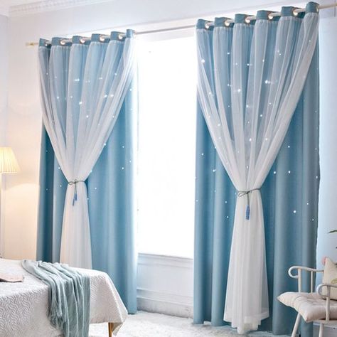 Frozen Theme - Amazing Ideas Of Children's Bedroom Decorating Frozen Bedroom, Frozen Room, Curtains Living Room Modern, Blackout Curtains Bedroom, The Curtains, Dekorasi Kamar Tidur, Kids Curtains, Window Room, Curtain Designs