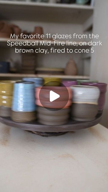 Tzipporah -- Sipor Ceramics on Instagram: "The mid-fire line from @speedball_ceramics is absolutely glorious and I looooove how these came out on the dark brown clay!! Do you have a favorite??   I tested these on either @kentuckymudworks brown bear or @standardclaycompany 266/710 (same color, just one with grog and one without!) They were SLOW bisque to cone 04 and SLOW glaze to cone 5!!  You can find these glazes at @claykingceramics and if you use the code SIPOR then you'll receive $5 off an order of $50+ and $10 off an order of $100+!   New gorgeous glazes AND money saved?? Heck yes!!  Thank you so much, Clay King, for sponsoring this video 🙏🏼🥹 I know I've struggled with finding glazes that work on the dark clay, so being able to share this AND help support the fam...what a privilege Glazes For Dark Brown Clay, Laguna B3 Brown Clay, Standard 266 Clay Glaze, Glaze On Brown Clay, Glaze On Dark Clay, Brown Bear Clay Glaze, Deep Sienna Speckle Glaze Combinations, Brown Clay Glaze Ideas, Dark Brown Clay Pottery