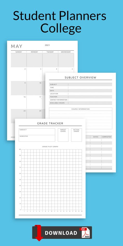 College Student Templates, College Student Planner Printable Free, College Agenda, Academic Planner Template, College Planner Printables, Study Planner Template, Student Printables, Study Planner Printable Free, College Printables