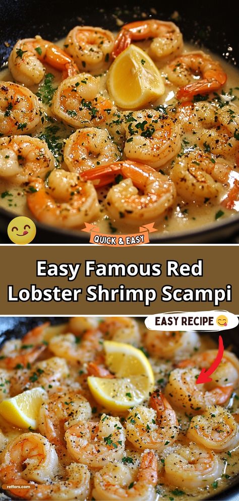 Easy Famous Red Lobster Shrimp Scampi Red Lobster Shrimp Scampi Recipe Copycat, Dinner Ideas Healthy Shrimp, What Goes With Shrimp Scampi, Stovetop Shrimp Recipes, Copycat Shrimp Recipes, Shrimp Dishes Recipes Dinners, Copycat Red Lobster Shrimp Scampi, Cheesecake Factory Shrimp Scampi Recipe, Large Shrimp Recipes Easy