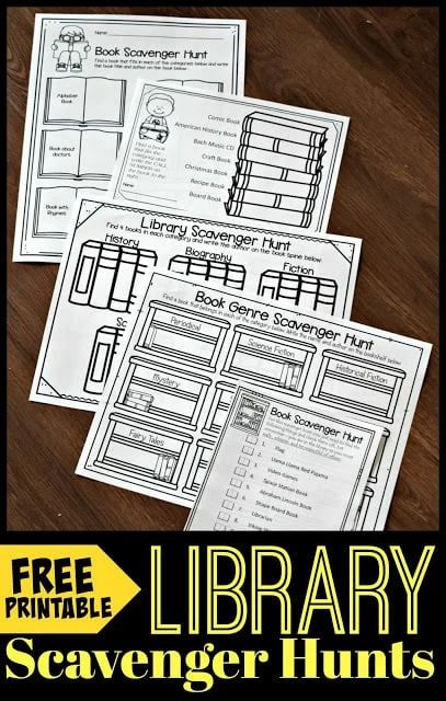 Fun Library Activities, Library Scavenger Hunt, School Library Activities, Comprehension Bookmarks, School Library Lessons, Library Orientation, Dewey Decimal System, Library Games, Library Lesson Plans