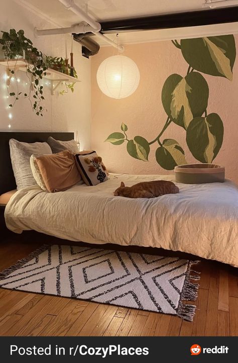 Apartment Makeover, Dream Apartment Decor, Apartment Decor Inspiration, My Bedroom, Room Makeover Bedroom, Boho Home, Boho Bedroom, Aesthetic Room Decor, Cozy Bedroom