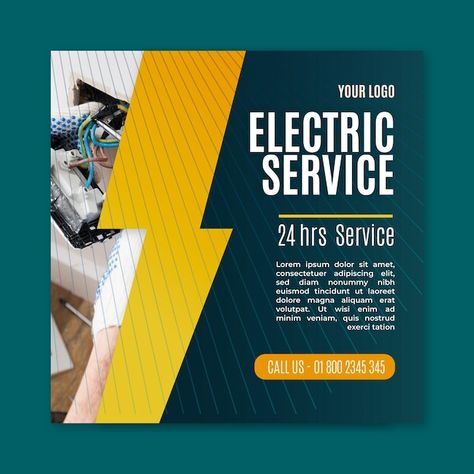 Electrician Flyer, Electric Van, Electrician Services, Electrical Services, 3d Ideas, Electrical Work, Electric Company, Mural Wall, Mural Wall Art