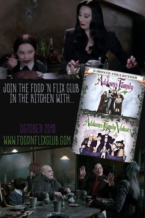 Recipes inspired by the films The Addams Family and Addams Family Values. Addams Family Dinner, Adams Family Values, Movie Food Ideas, Addams Family Values, Movie Food, Themed Recipes, Theme Nights, Dinner And A Movie, Adams Family