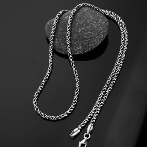 Men Jewellery, Man Necklace, Necklace Rope, Chain Necklace Silver, Platinum Chain, Silver Chain For Men, Handmade Sterling Silver Rings, Mens Silver Necklace, Rope Chain Necklace