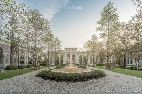 Grand Bangkok Boulevard Bangna-Onnut on Behance Punk Room, Grand Plaza, Pavilion Design, Waterfall Fountain, Landscape Elements, Entrance Gates, Plant Design, Residential Design, South Beach